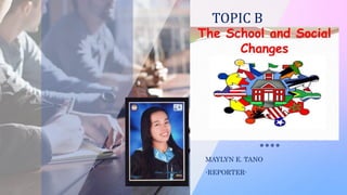 MAYLYN E. TANO
-REPORTER-
TOPIC B
 