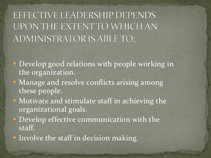 The effective administrator