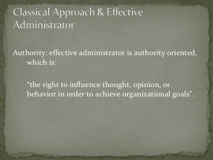 The effective administrator