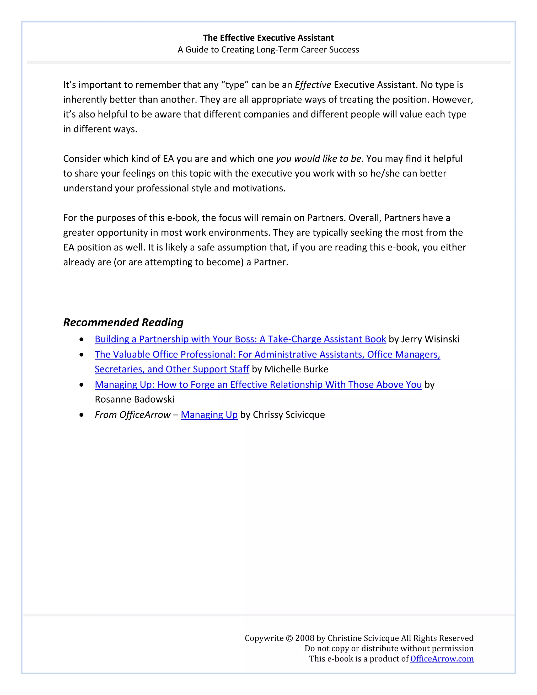 The effectiveexecutiveassistant | PDF
