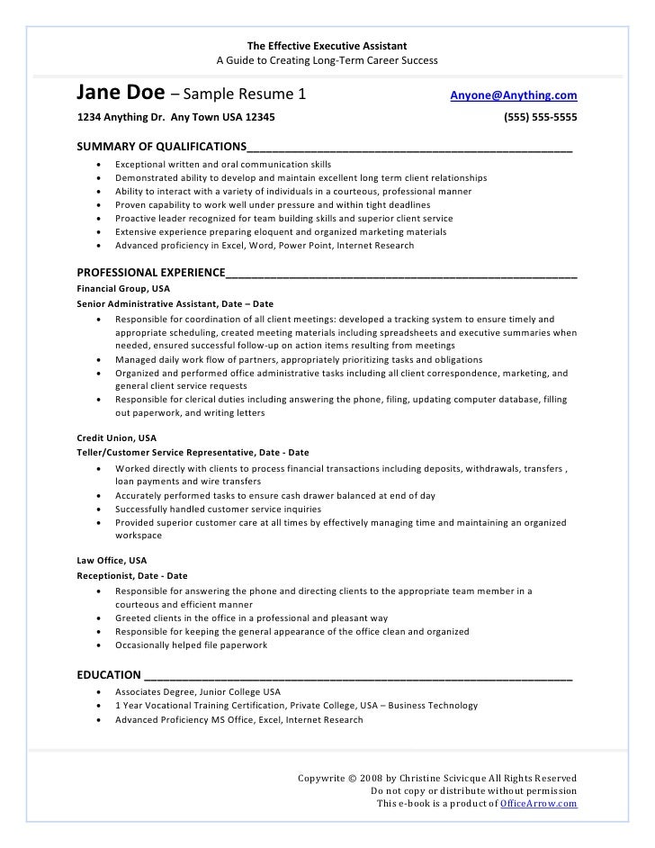 resume template for job promotion