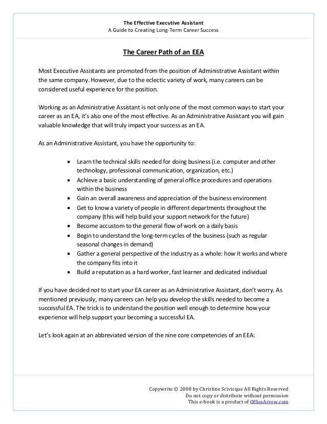 the effective executive assistant e book executive assistant skills