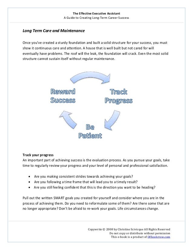 objectives for an executive assistant