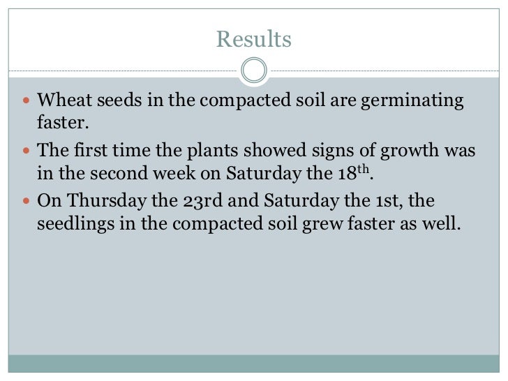 The effect of oxygen in soil on plant