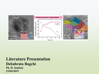 Literature Presentation
Debabrata Bagchi
Ph. D. Student
23/04/2019
 