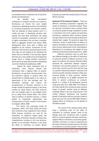 The effect of remittance on economic growth of eastern African ...