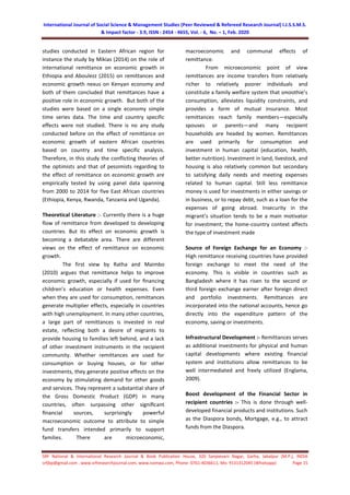 The effect of remittance on economic growth of eastern African ...
