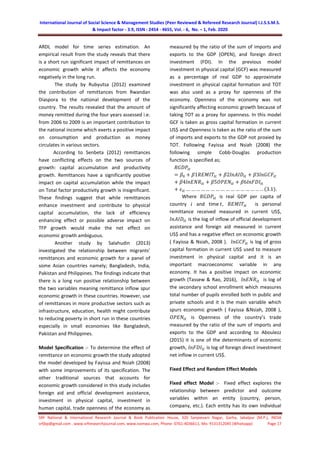The effect of remittance on economic growth of eastern African ...