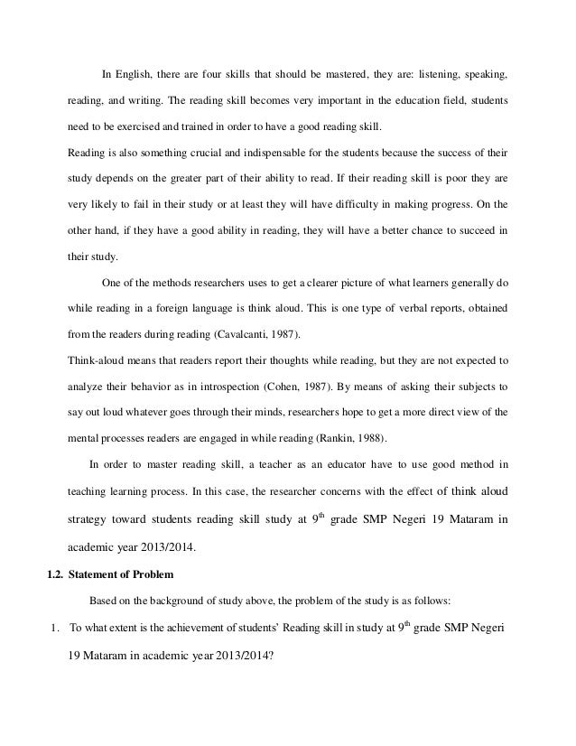 Essay on reading strategy