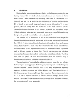 The effect of using multimedia on english skills acquisition | PDF