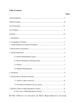 The effects of alcohol on male reproductive system | PDF