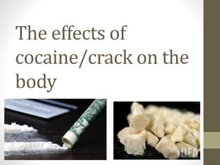 The effects of
cocaine/crack on the
body
 