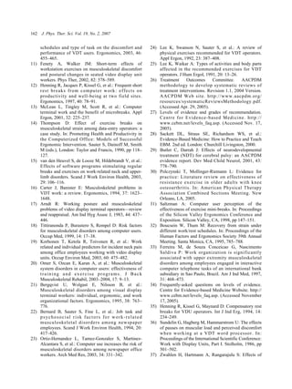 The Effects Of Exercise And Rest Breaks On Musculoskeletal Discomfort ...