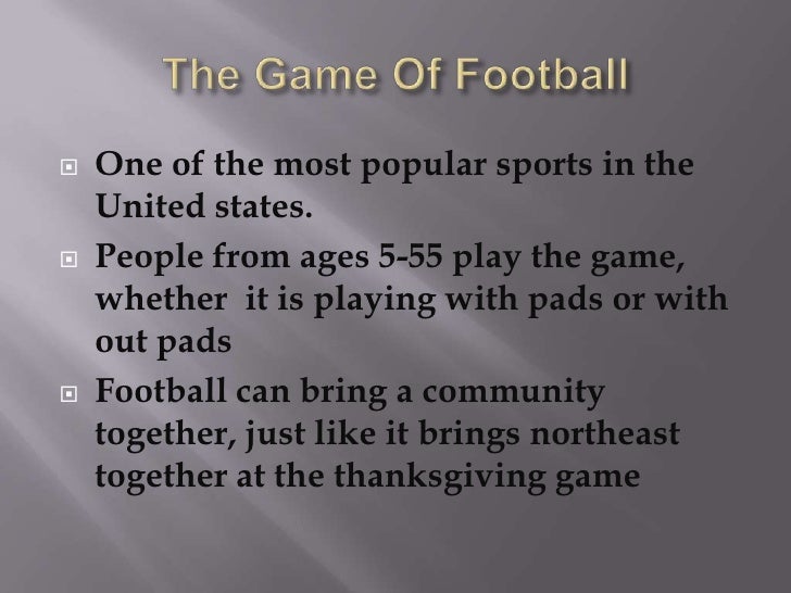 Gabe Ogunmolaperiod 6The effects of football on society