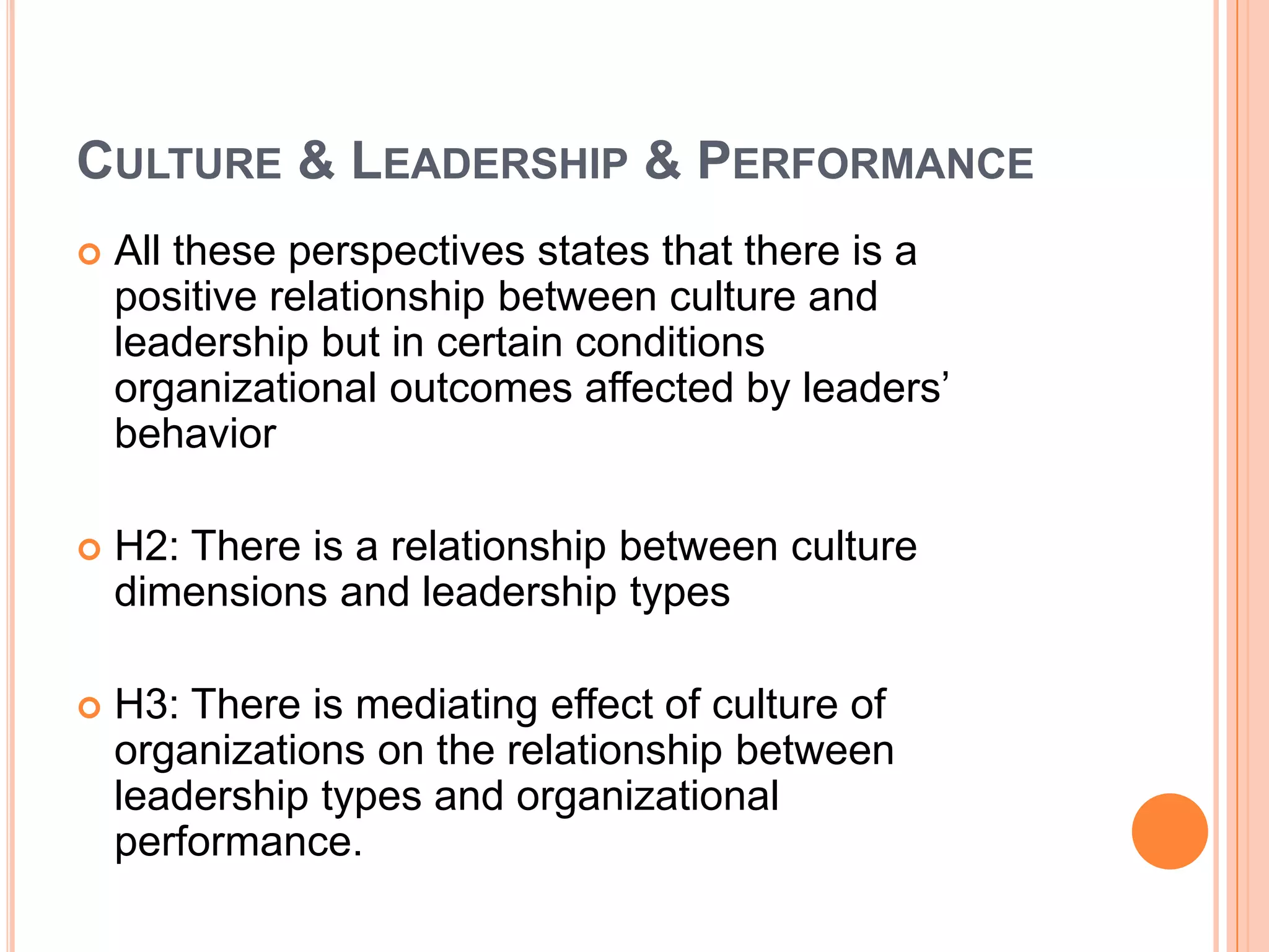 The effects of leadership styles & organizational culture over firm ...