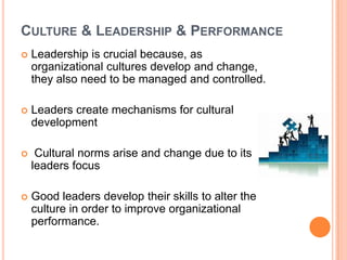 The effects of leadership styles & organizational culture over firm ...