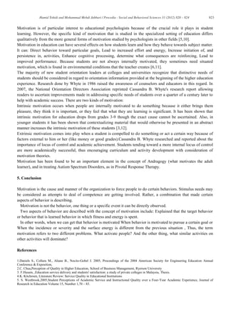 The effects of motivation in education | PDF