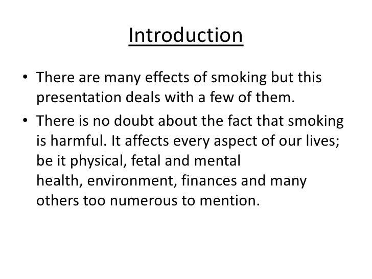 term paper introduction about smoking