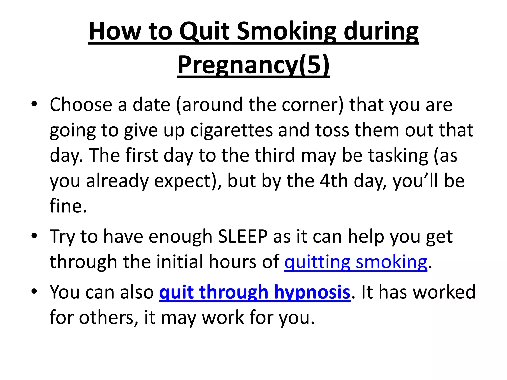 What Are My Options If I Want To Quit Smoking During Pregnancy Australia