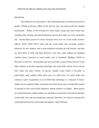 The effects of social media on college students | PDF