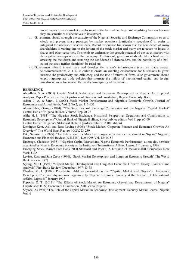 Dissertation stock market economic growth