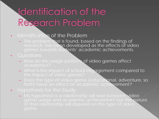 effects of computer games to students academic performance