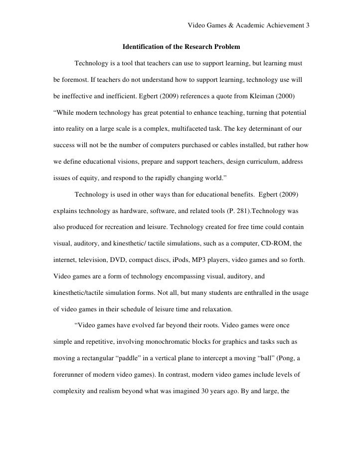 Research paper about effects of online games