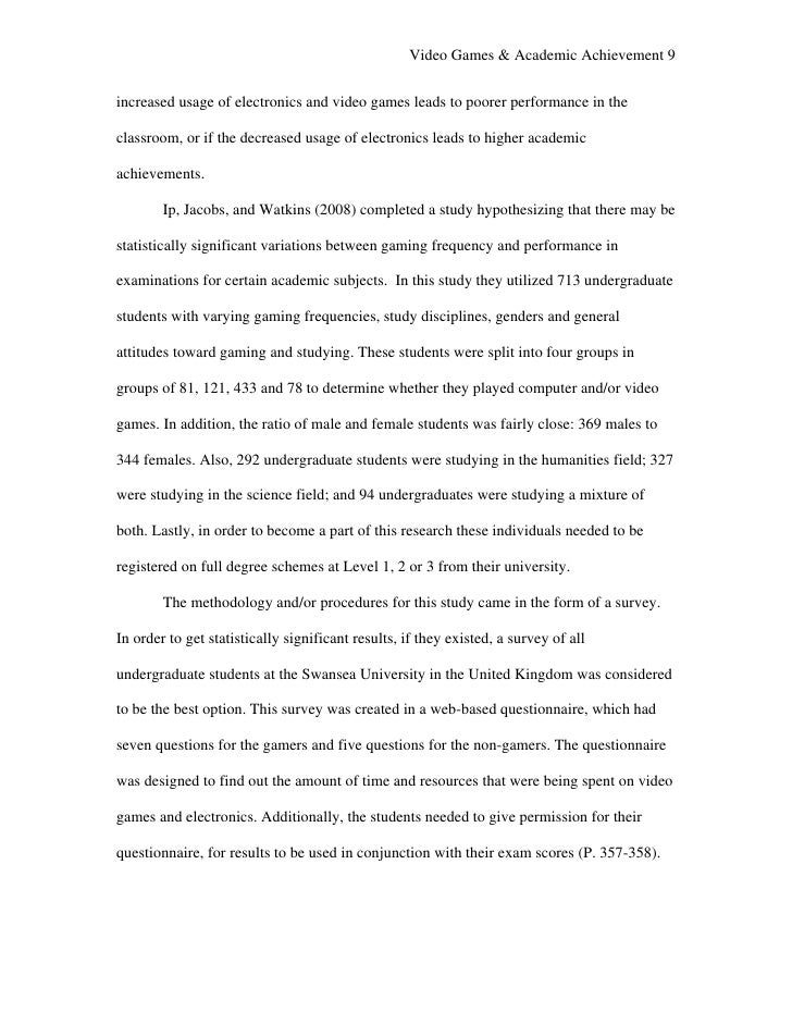 research papers on video games