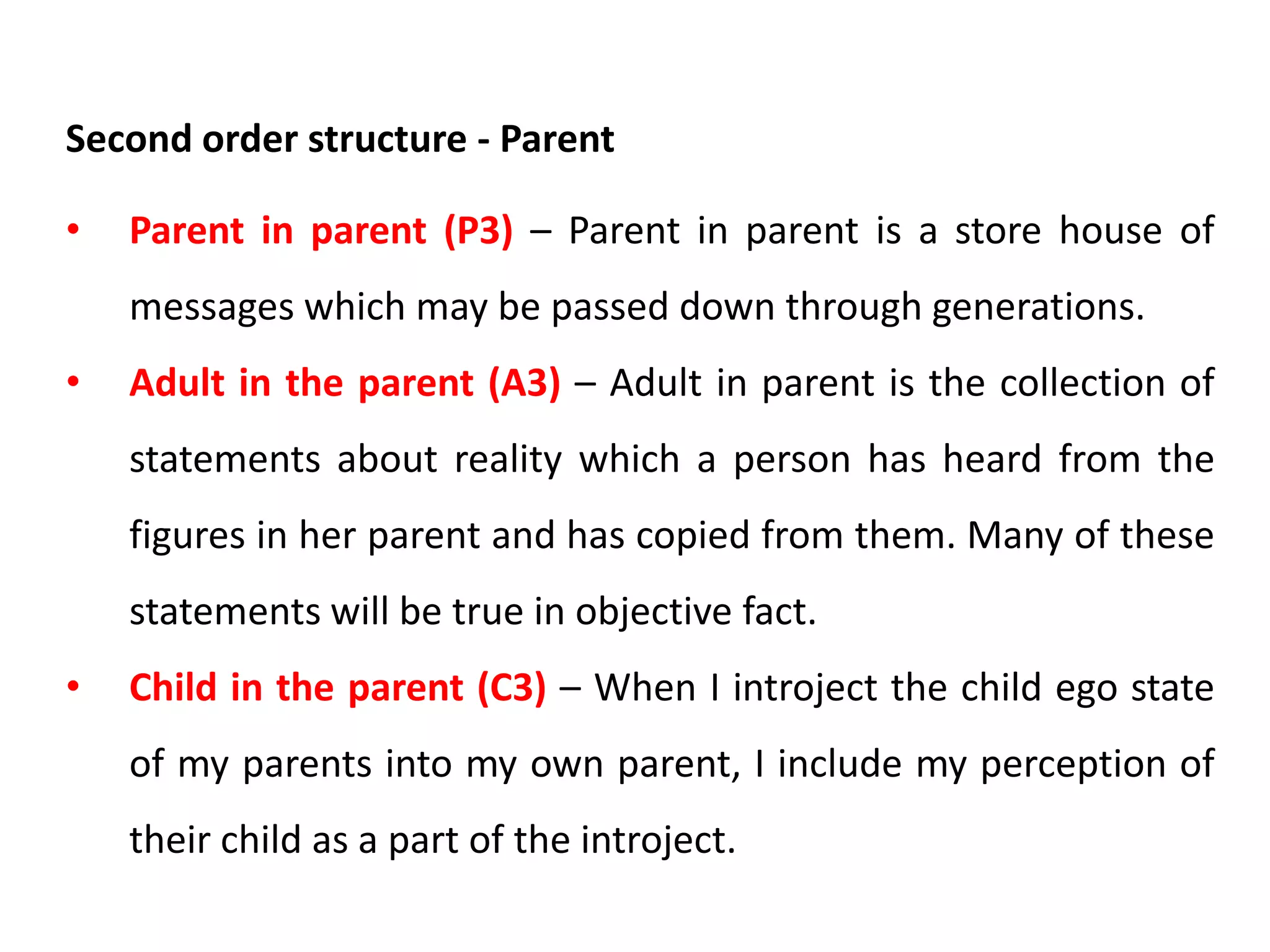 • Draw you ego gram.
• Is there anything you want to change
about your ego gram.
• If there is , decide which bar you need
to raise to achieve this change.
• List at least five new behaviour which
you can practice to increase this ego
state.
• Draw you ideal ego gram.
Activity
 