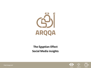 The	
  Egyptian Effect
Social	
  Media	
  insights
 