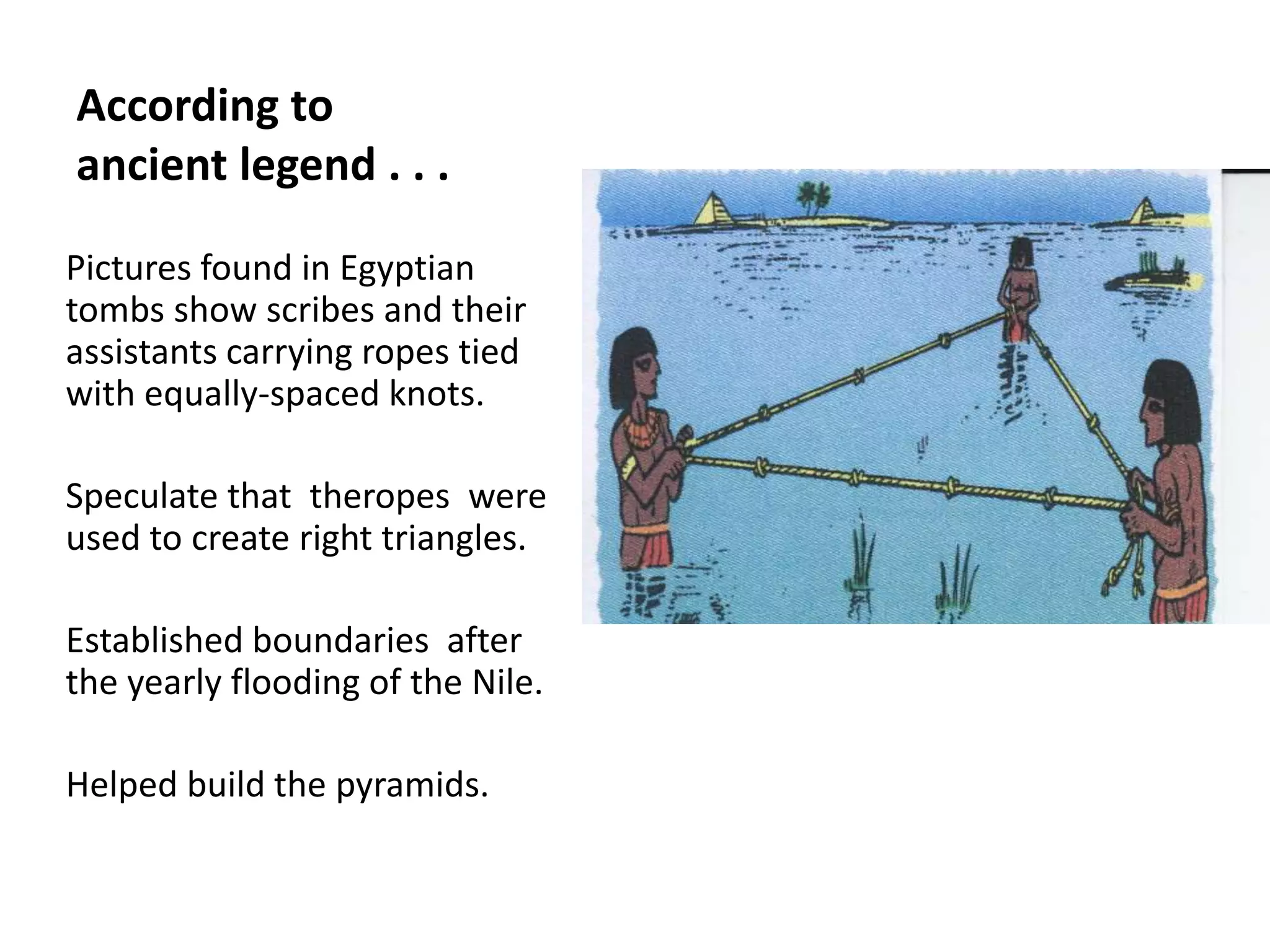 Egypt Ropes The Egyptian Rope Stretchers | PPTX