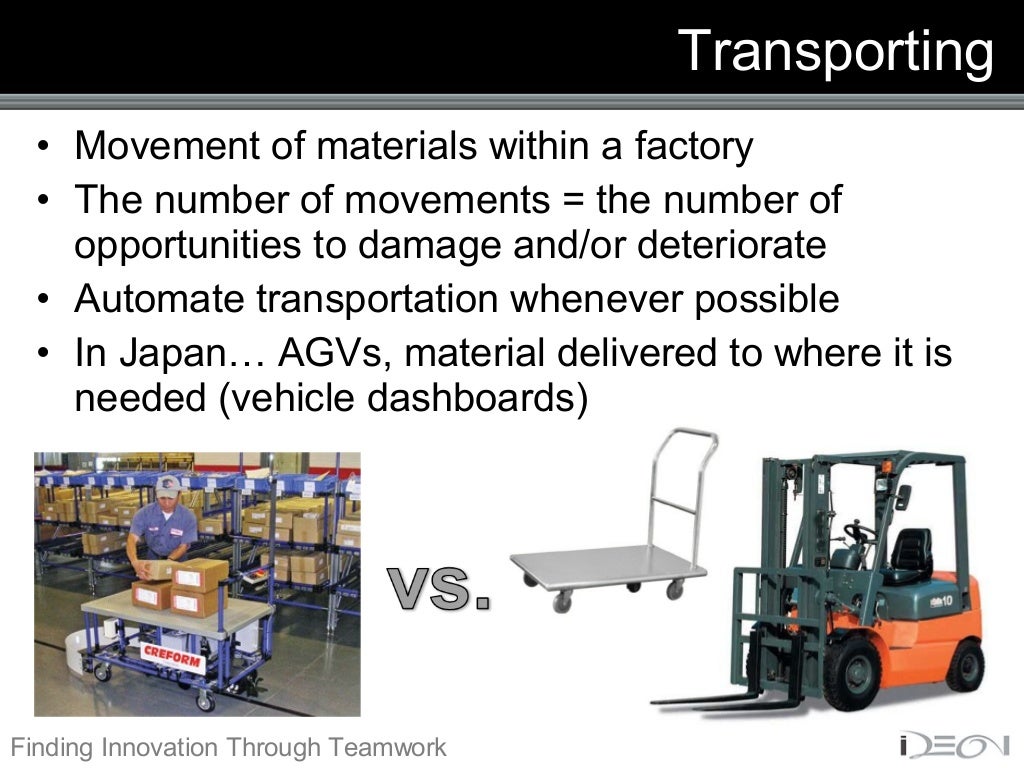 Transporting • Movement of materials