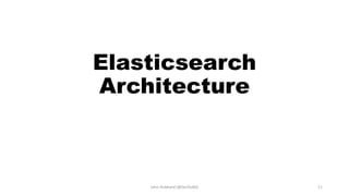 Elasticsearch
Architecture
John Hubbard [@SecHubb] 11
 