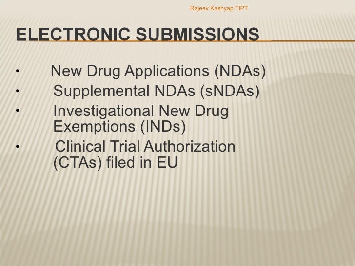 The Electronic Regulatory Submission