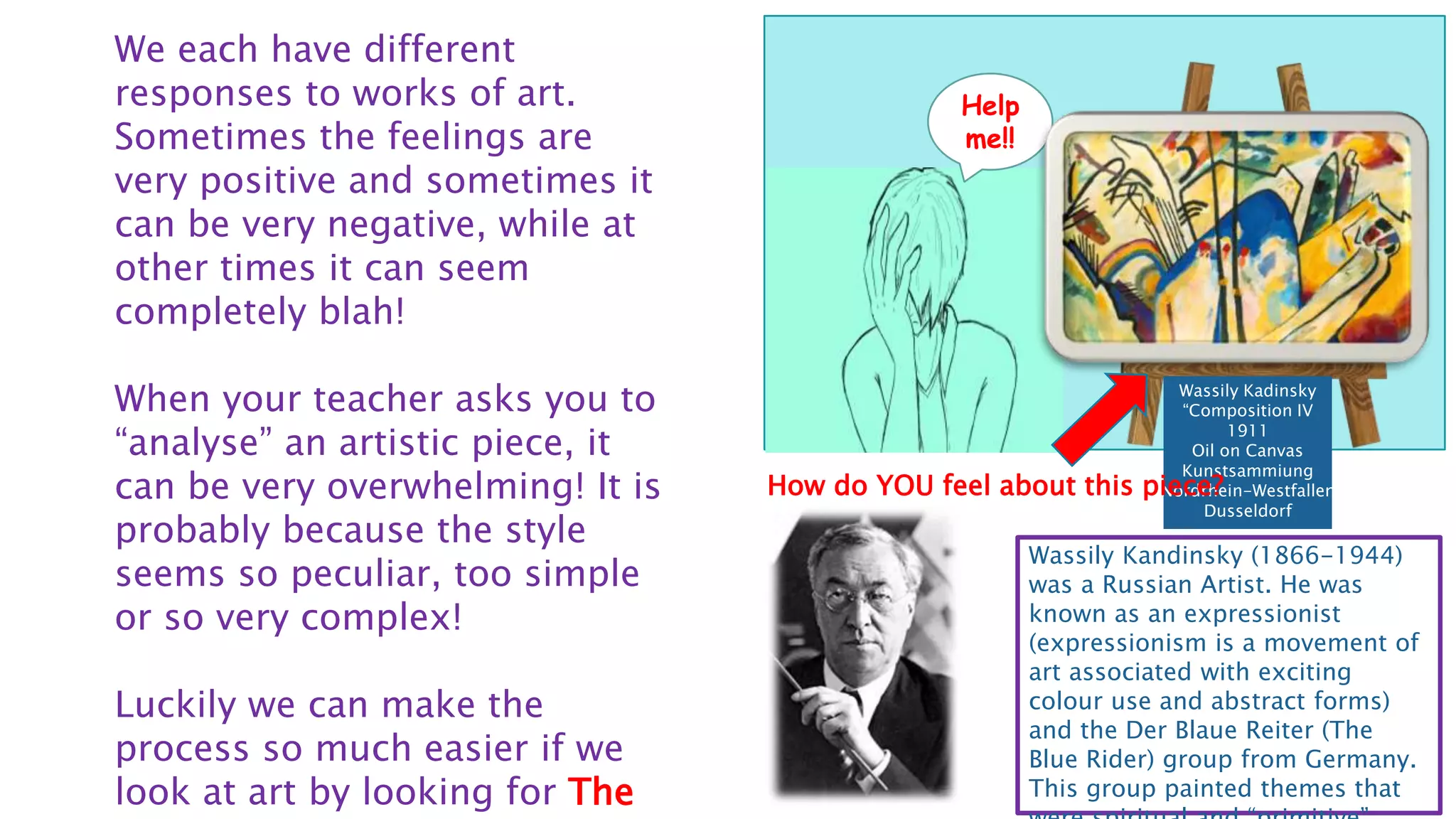 Analyzing Art Work Made Easy! Designed For Young Art Students | PPSX
