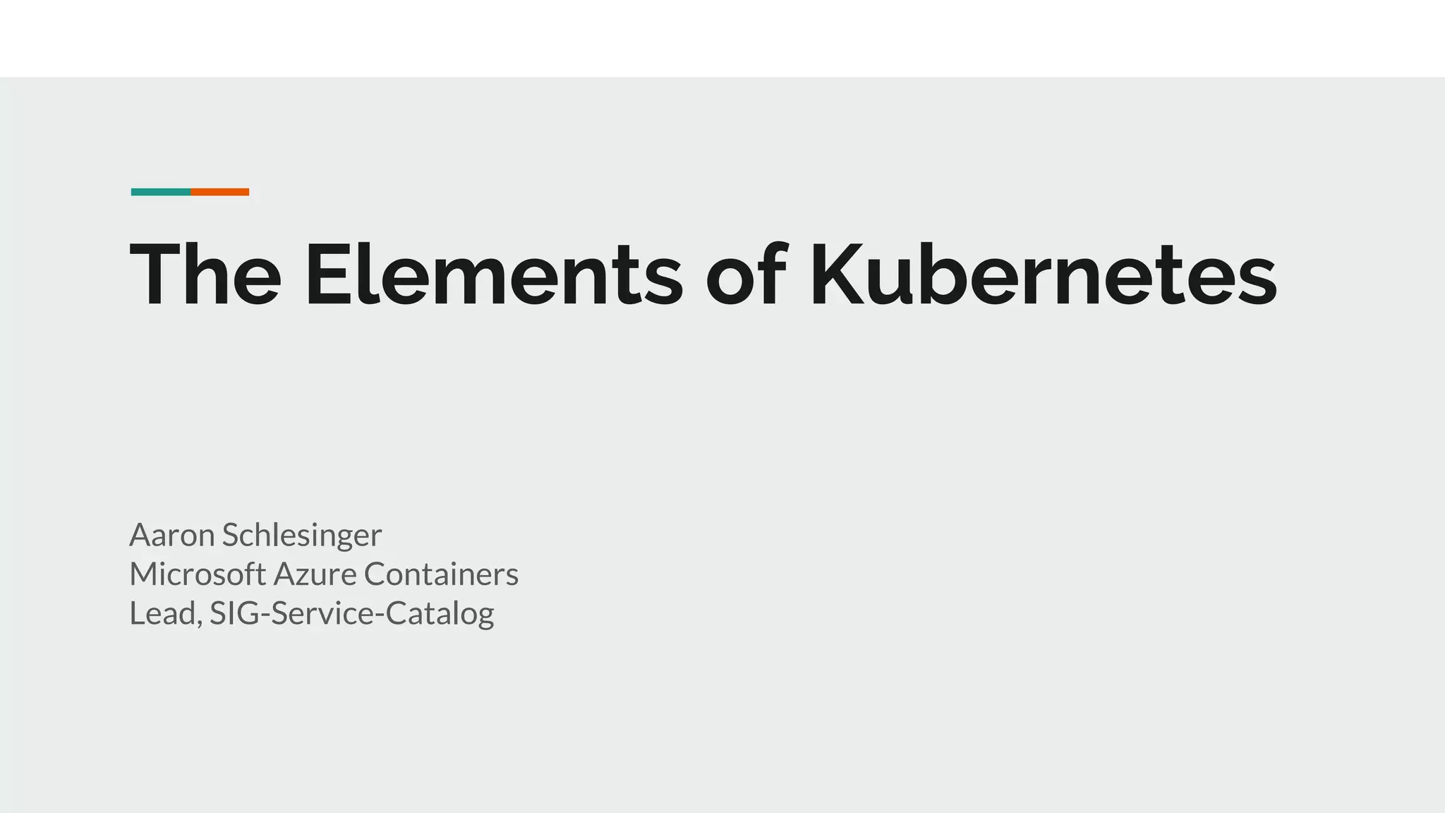 The elements of kubernetes | PPT