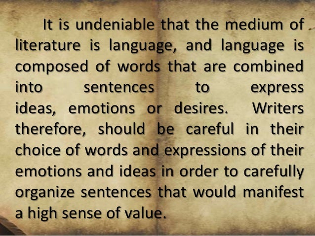 The Elements Of Literature And The Combining Arts