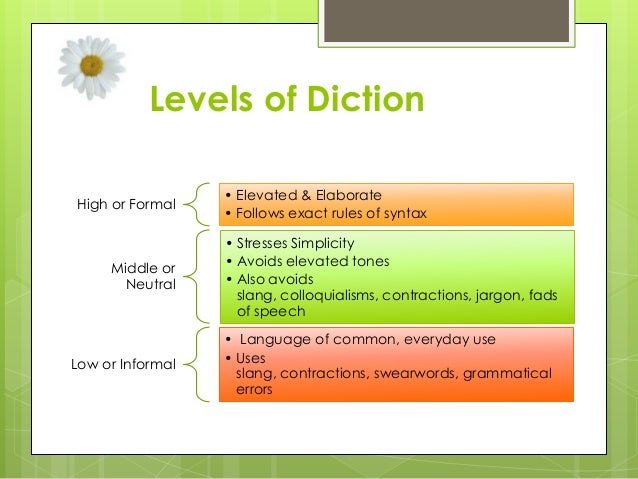 levels of diction