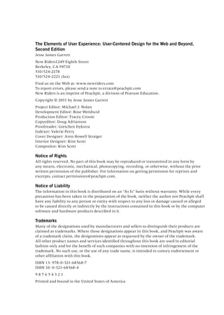 The Elements of User Experience - User-Centered Design for the Web and ...