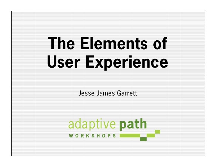 The elements of user experience