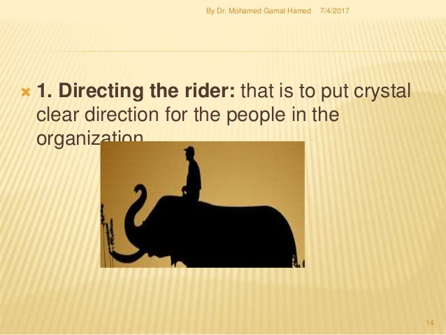 The Elephant The Rider And The Path How To Make Change Stick
