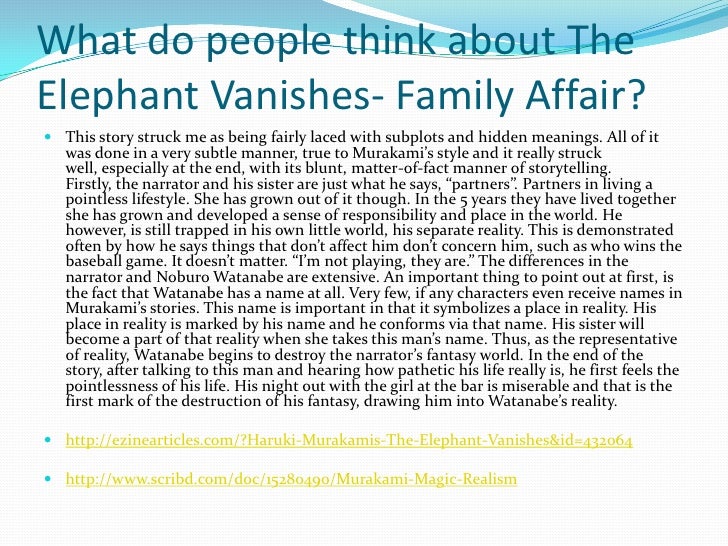 The Elephant Vanishes
