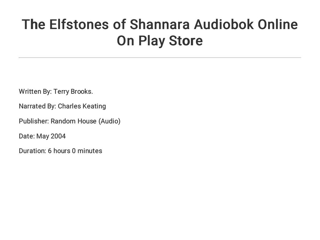 download elfstones of shannara download elfstones of shannara