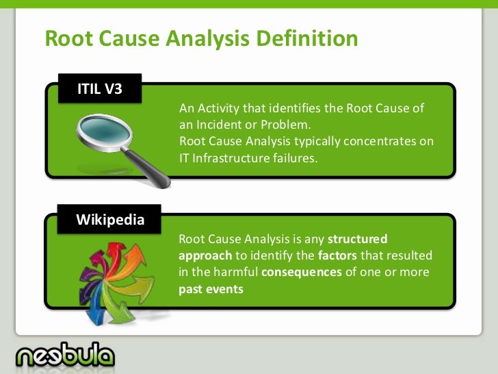 root cause analysis definition itil