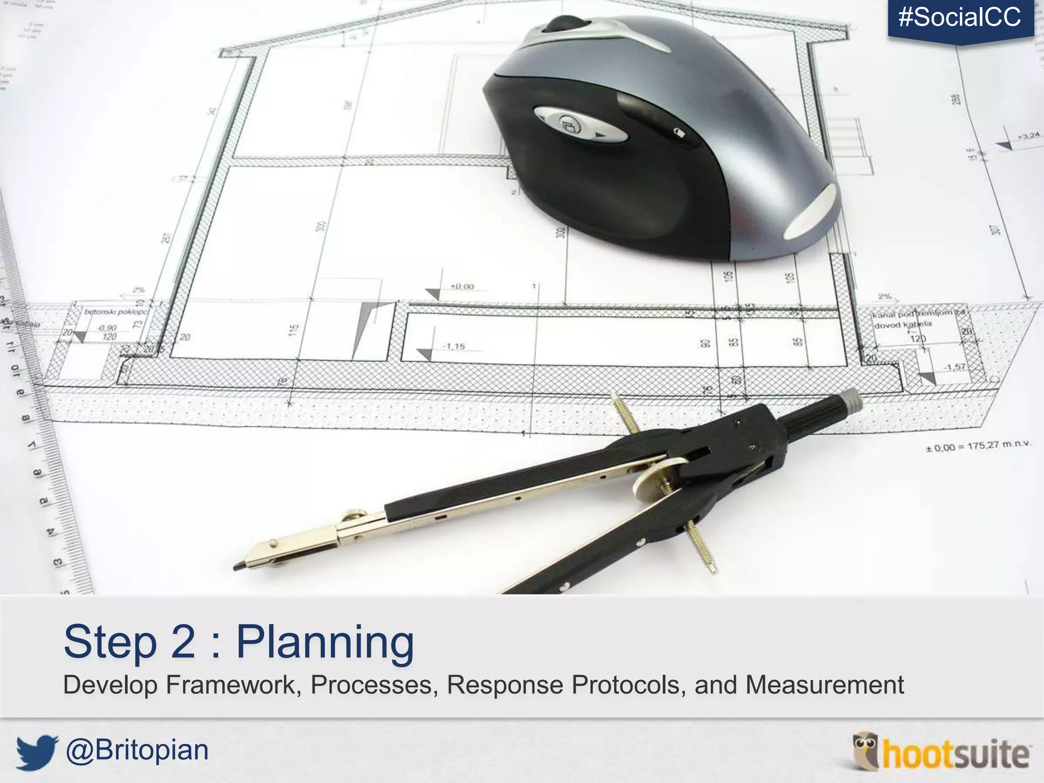 #SocialCC




Step 2 : Planning
Develop Framework, Processes, Response Protocols, and Measurement

@Britopian
 