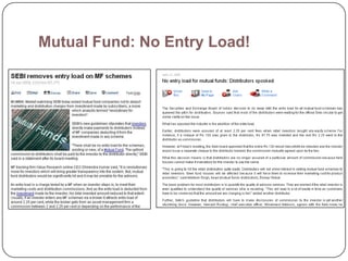 Mutual Fund: No Entry Load!
 