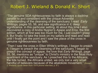 The Emerging Church and the One Project? part 11, The New 1888 Message ...