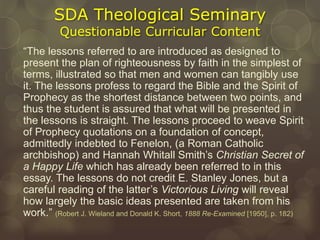 The Emerging Church and the One Project? part 11, The New 1888 Message ...
