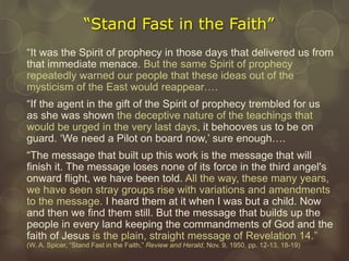 The Emerging Church and the One Project? part 11, The New 1888 Message ...
