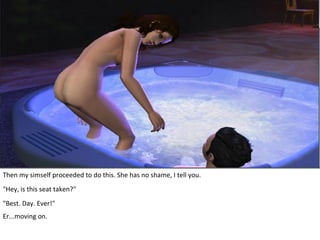 Then my simself proceeded to do this. She has no shame, I tell you.
"Hey, is this seat taken?"
"Best. Day. Ever!"
Er...moving on.
 